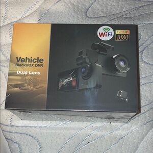 Vehicle BlackBOX DVR Dual Lens with WiFi - Black